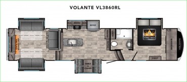 2022 - CrossRoads - Volante 3860RL ( 5 Slides + Loft )