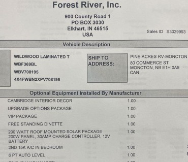 2023 - Forest River - Wildwood Heritage Glen 369BL    Mid Bunk plus Loft