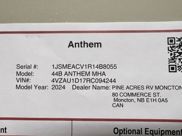 2024 - Entegra - Anthem 44B  Diesel 450 h.p.